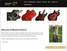 Tablet Screenshot of meadowguitars.com